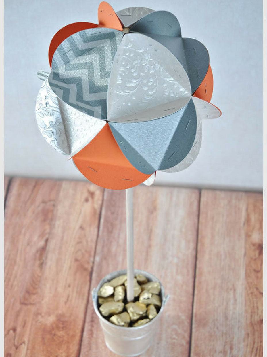 DIY Paper Globe Topiary