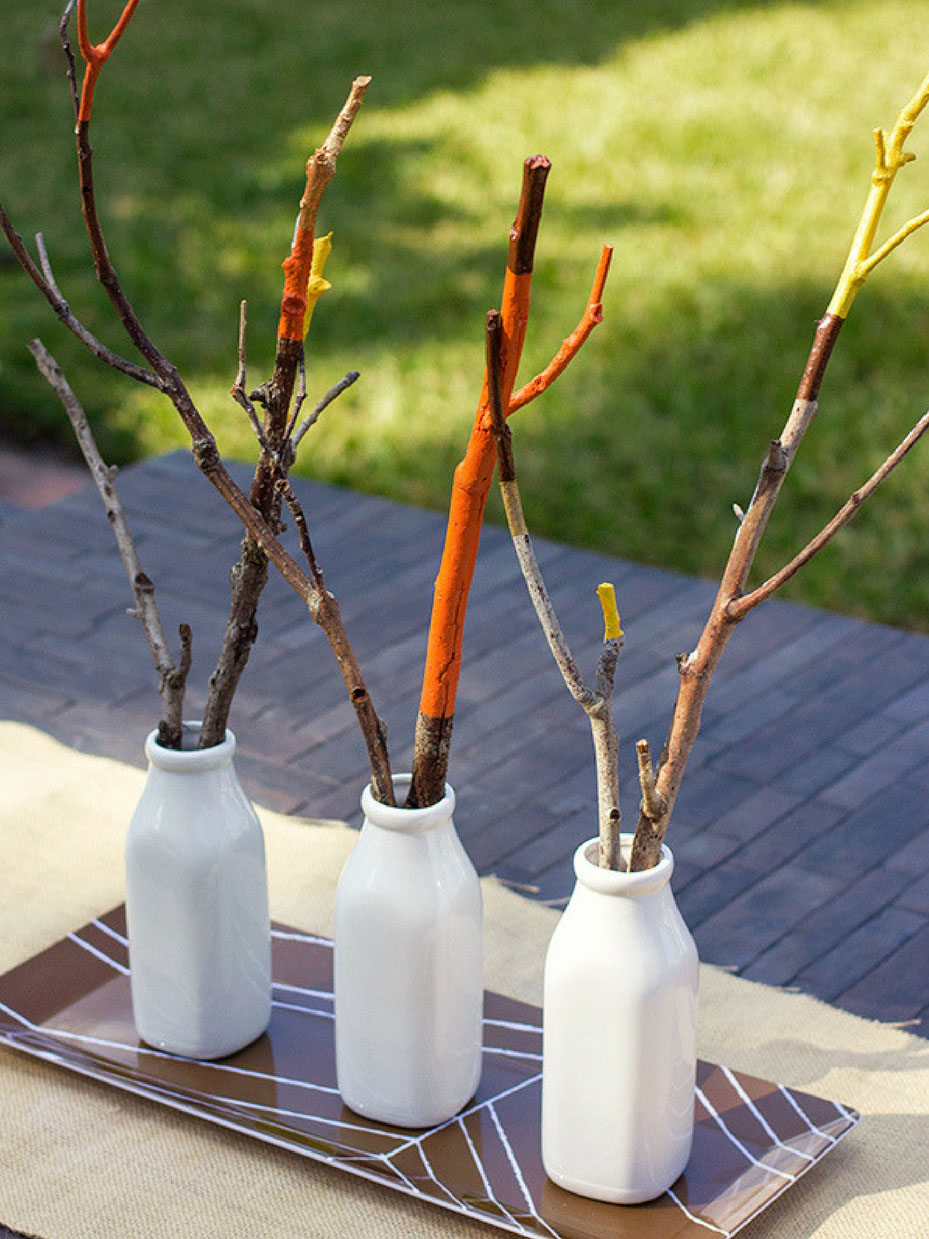 Painted Twigs Centerpieces