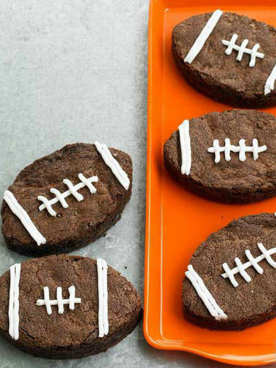 Fudgy Football Brownies