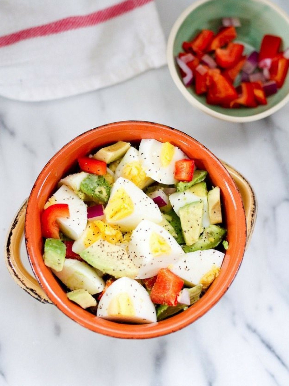 Hard Boiled Egg and Avocado Bowl