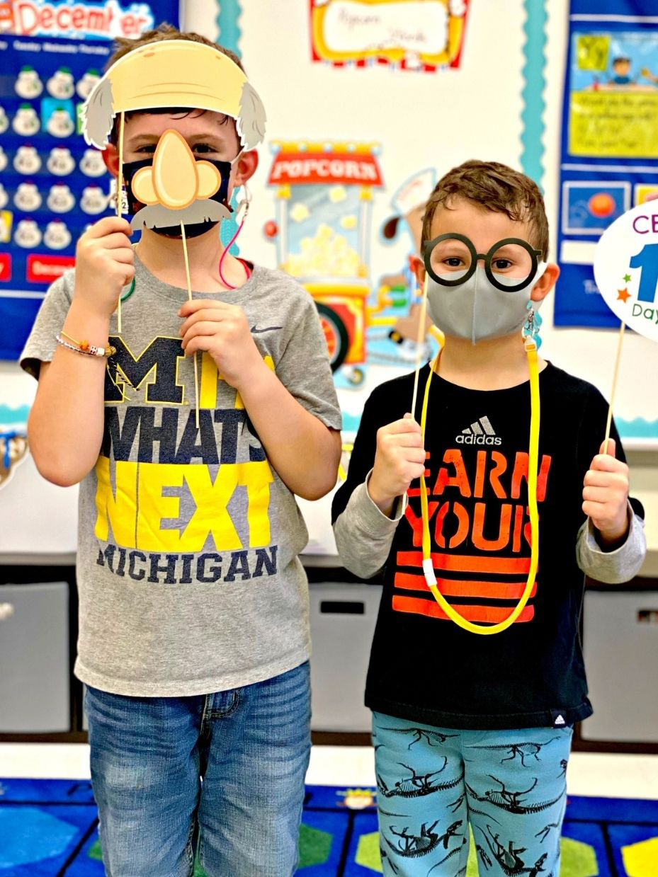 100th Day of School Photo Stick Props
