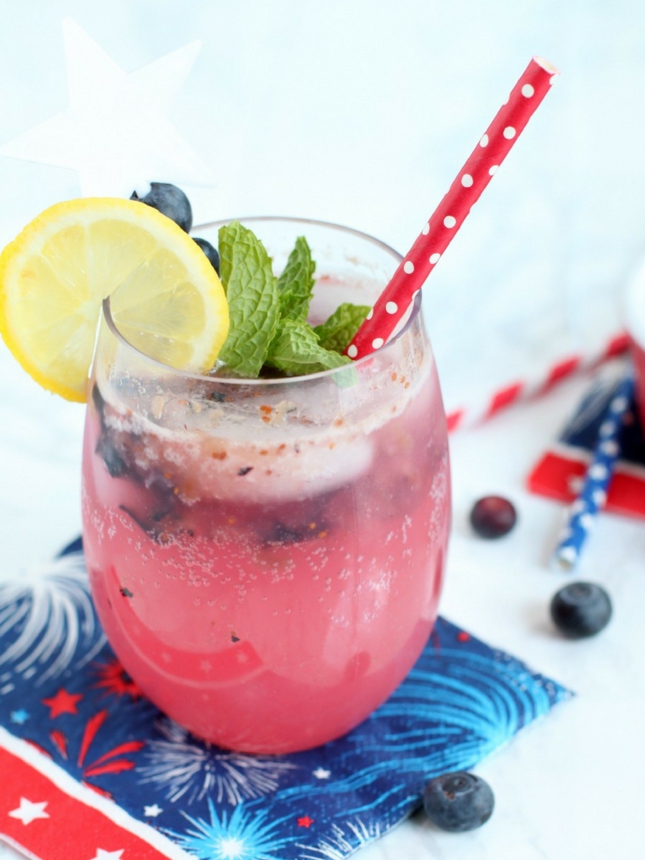 Red, White, & Blue Mint Fizz