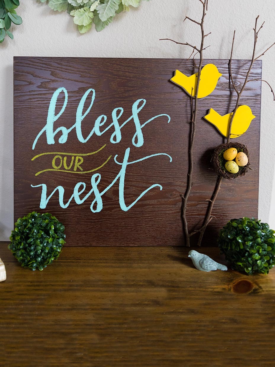 Blesiya Unfinished Wooden Sign Home Party Wedding Wall DIY Decor 30 x 12cm 