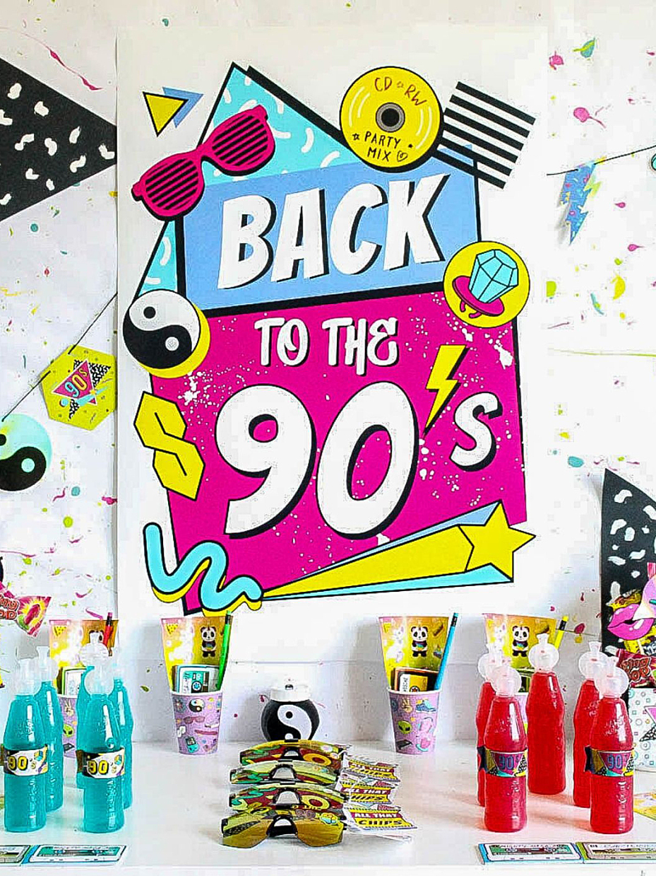 90s Party Printable Pack Fun365