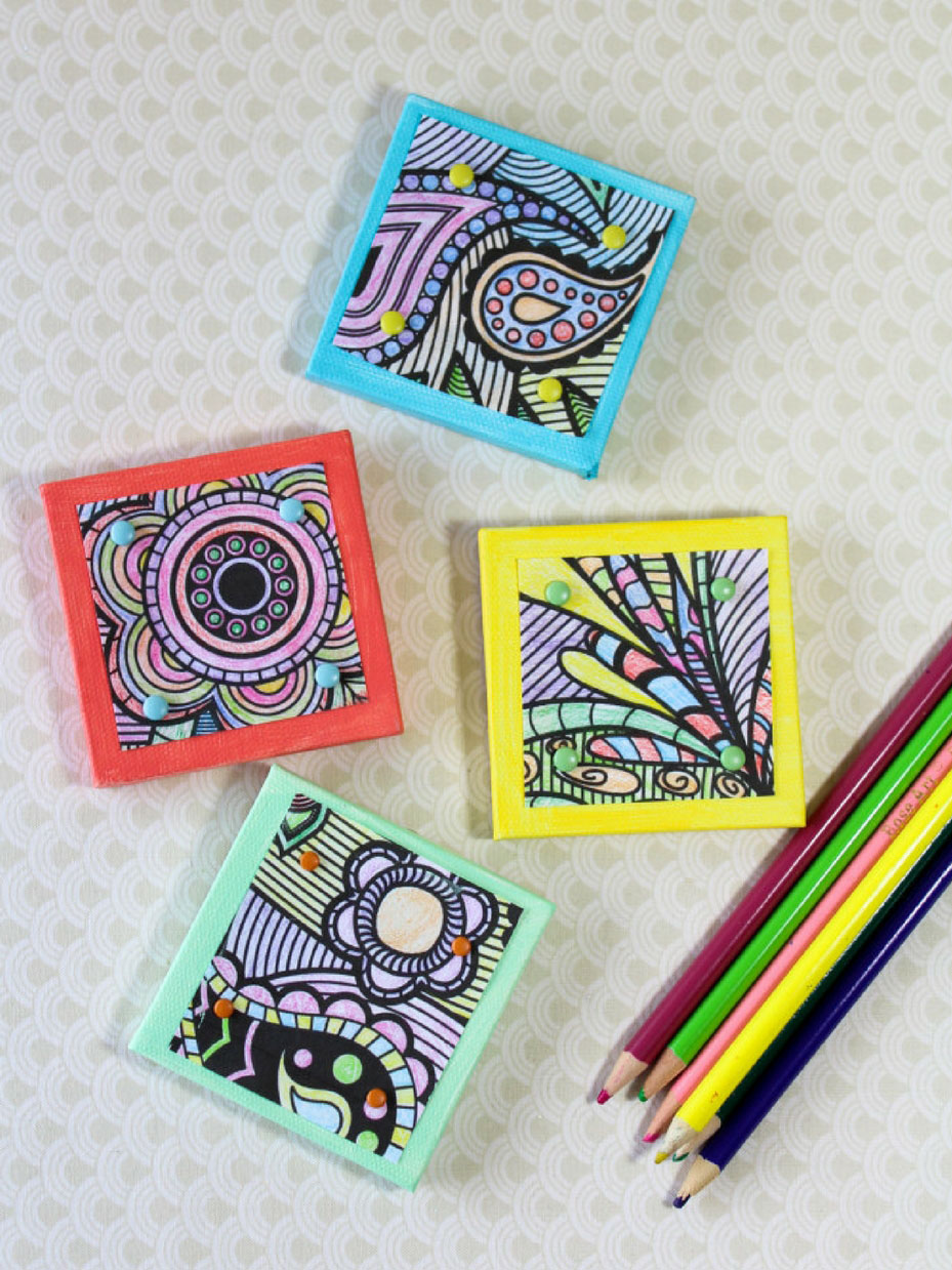 Adult Coloring Page Magnets