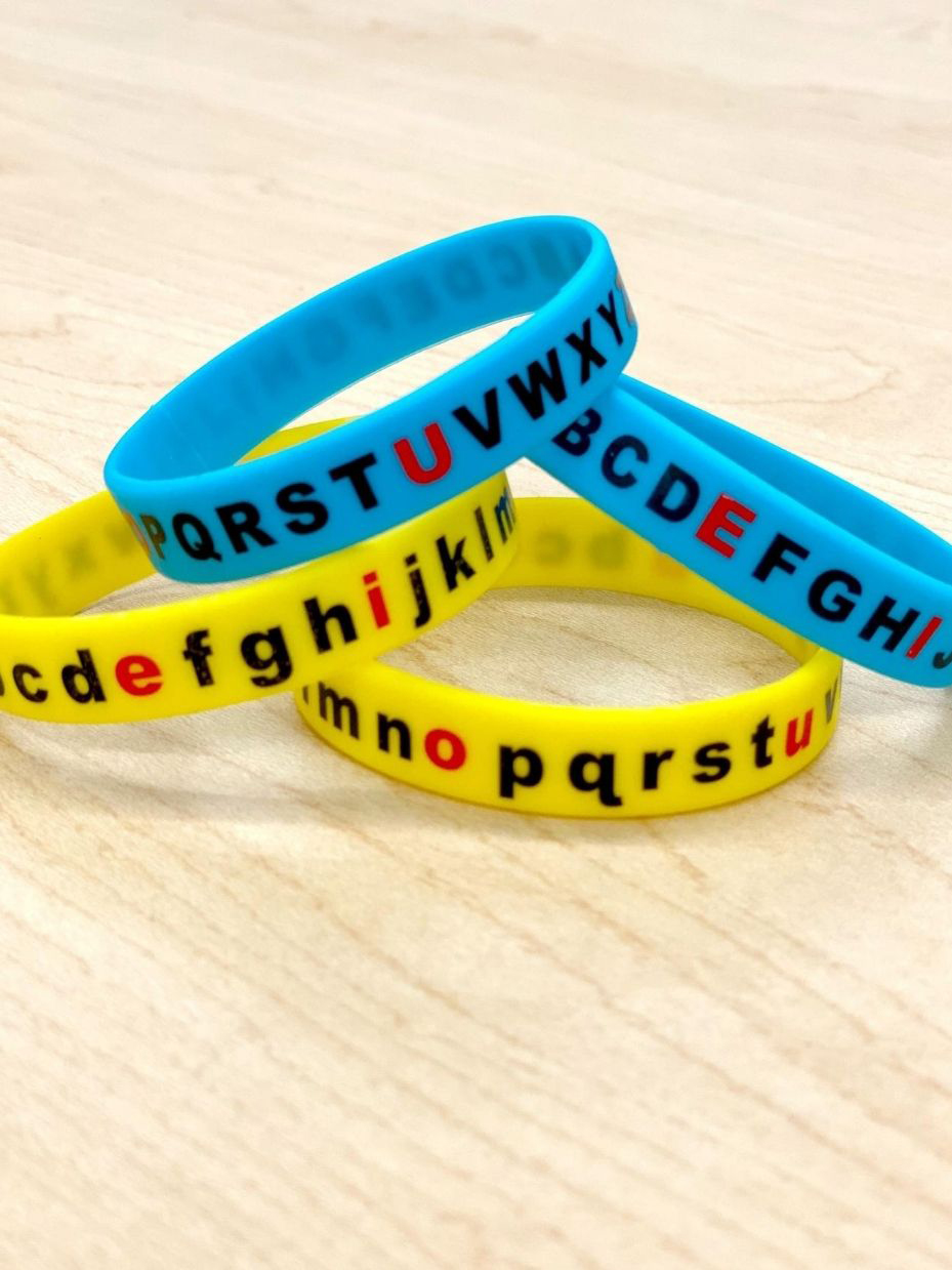 Alphabet Recognition Silicone Bracelets
