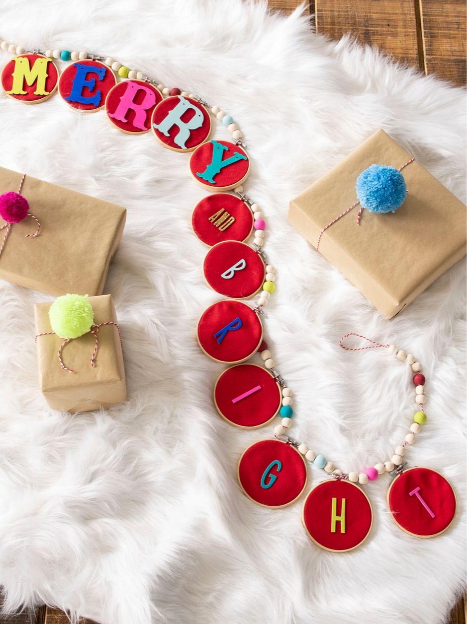 Boho DIY Wooden Bead Christmas Garland