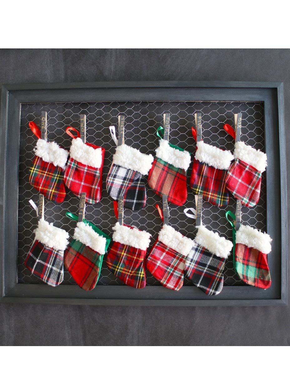 DIY Plaid Advent Calendar