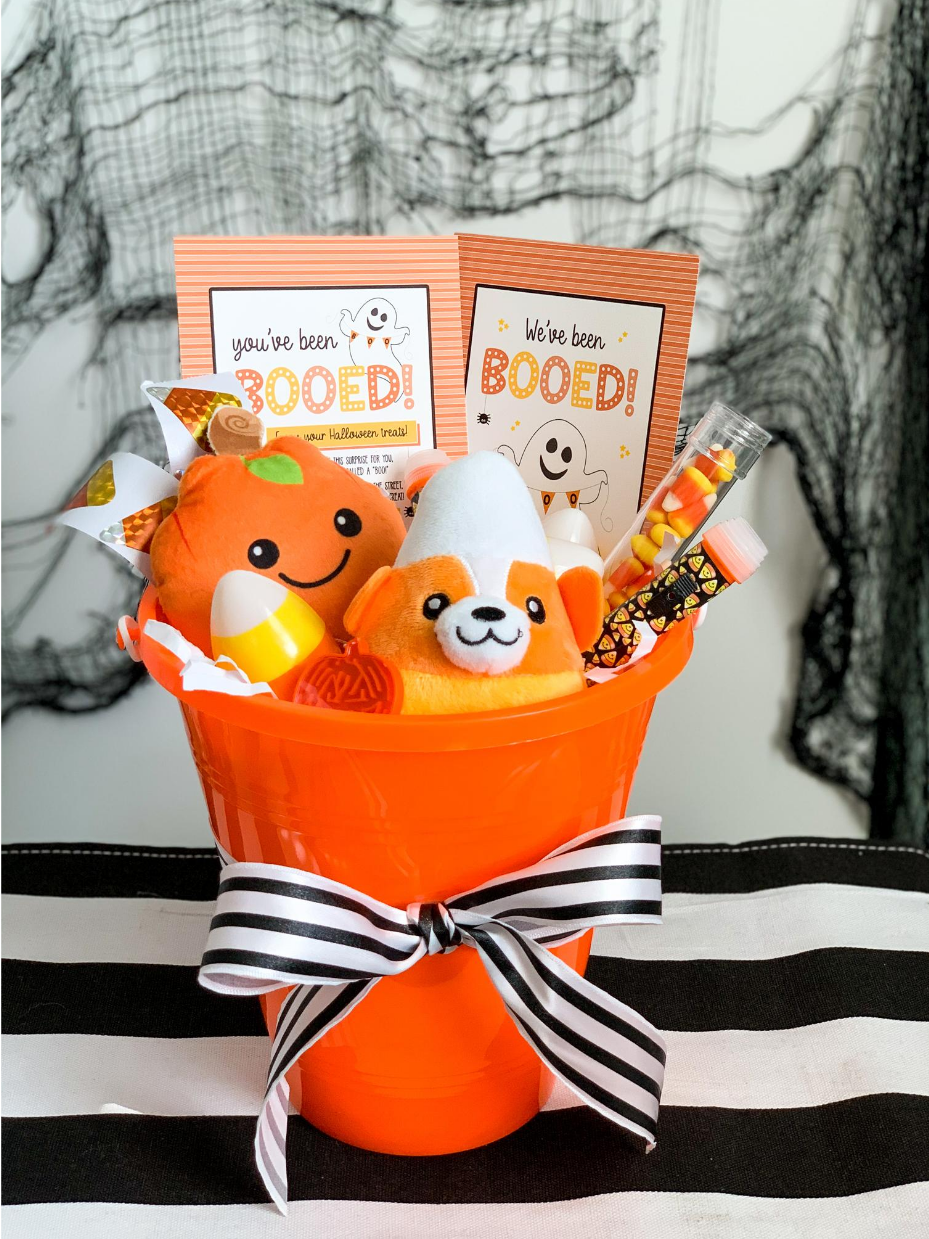 Candy Corn Corgi You’ve Been Booed Basket