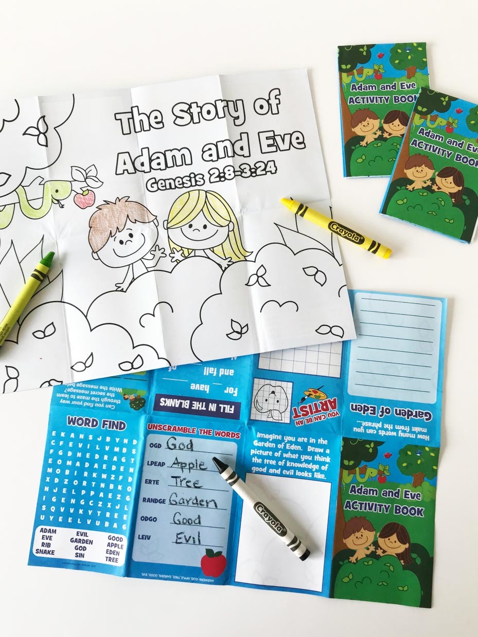 Adam & Eve Activity Sheets