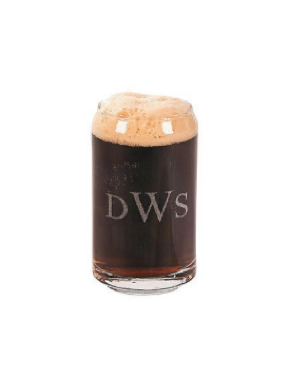 Personalized Beer Can Glass