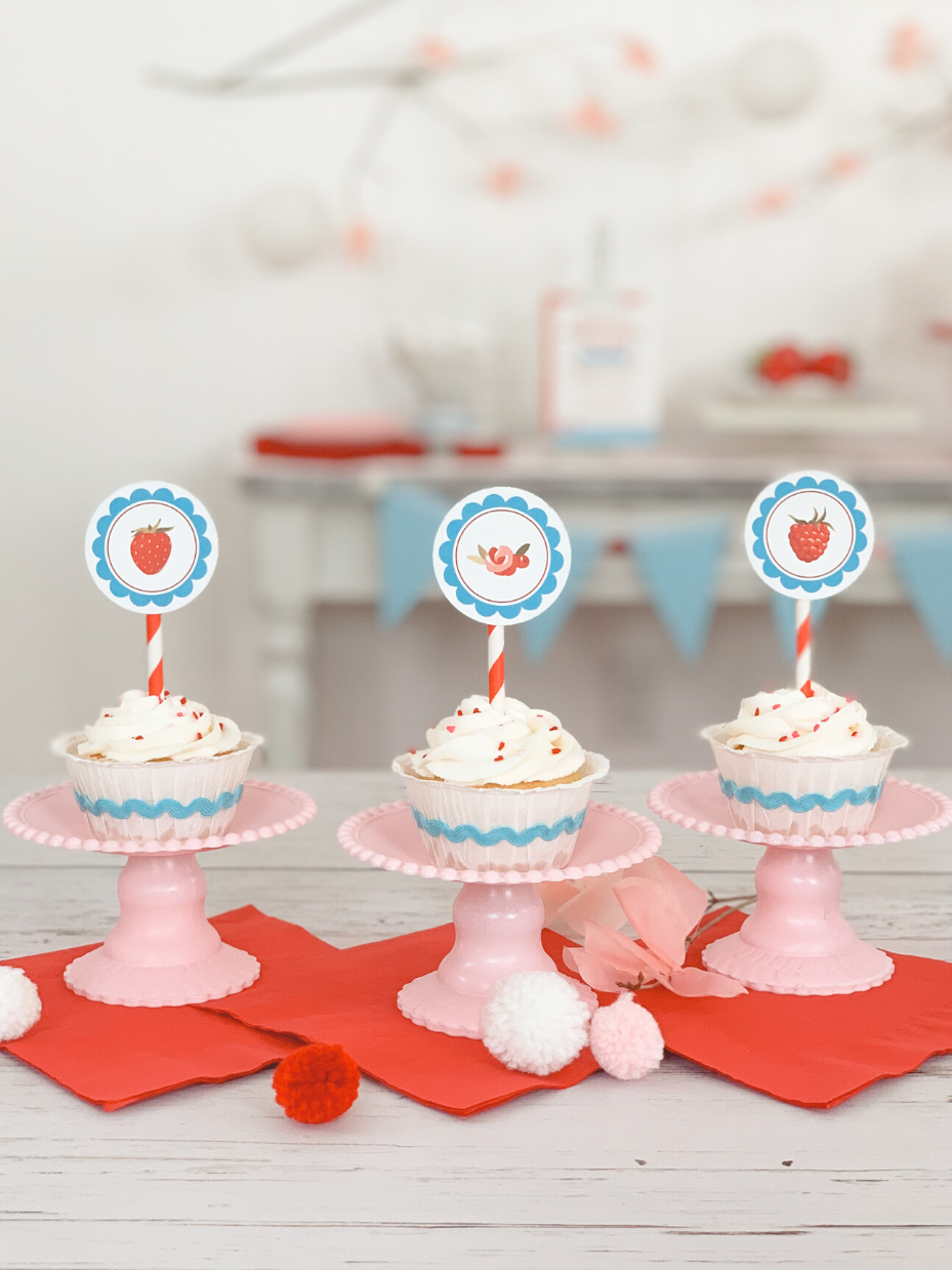 Berry Cupcake Toppers