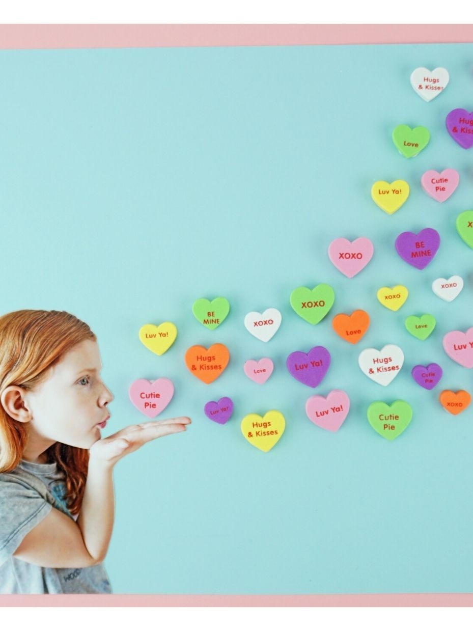 Blowing Hearts Valentine Craft