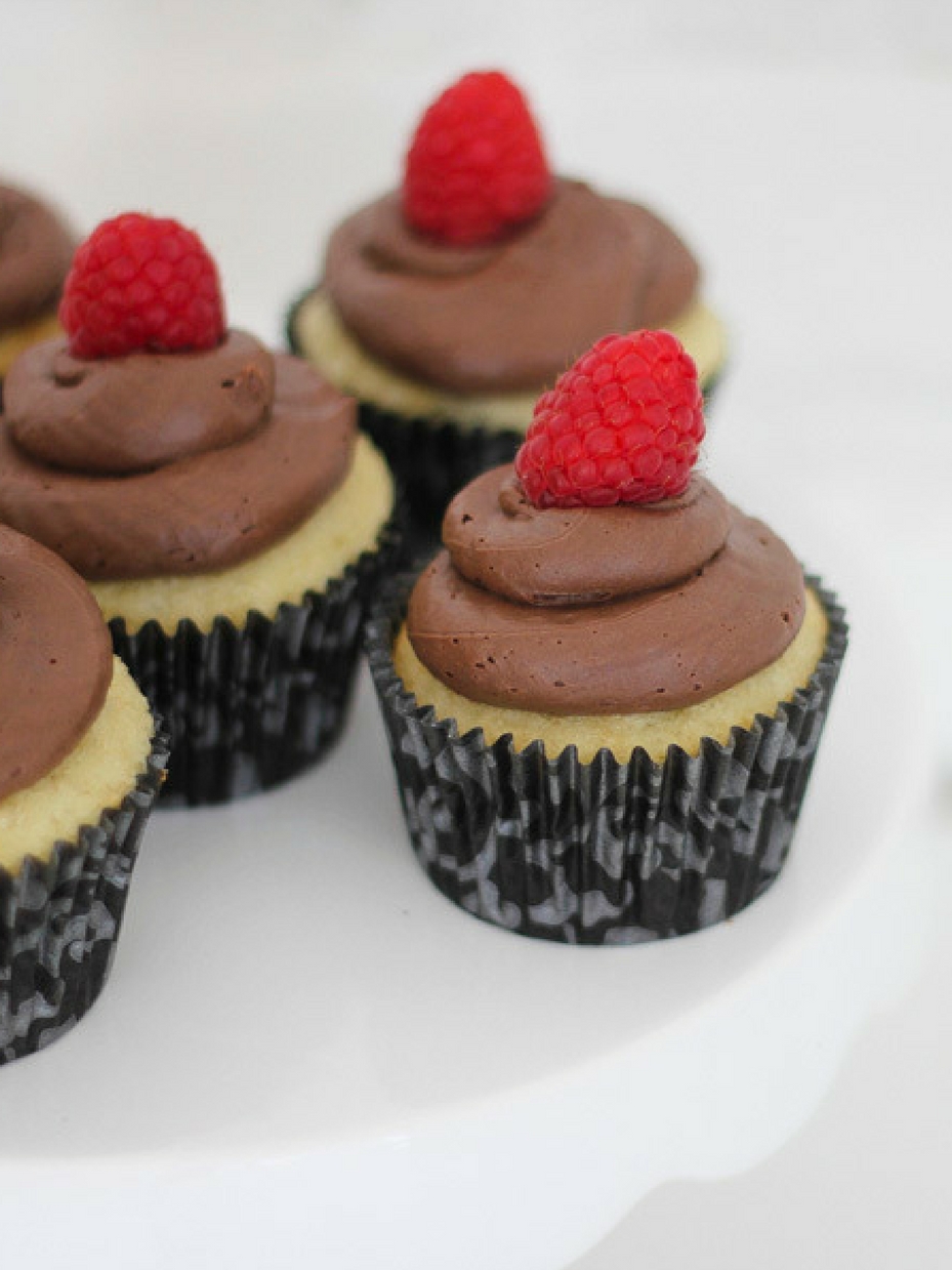 Chocolate Raspberry + Vanilla Cupcake