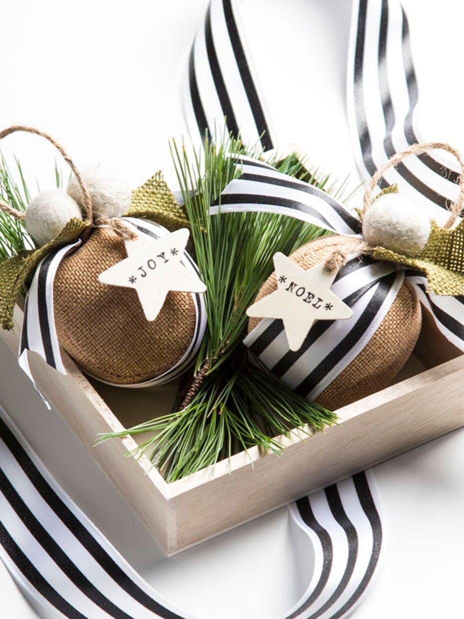 DIY Burlap Ornaments