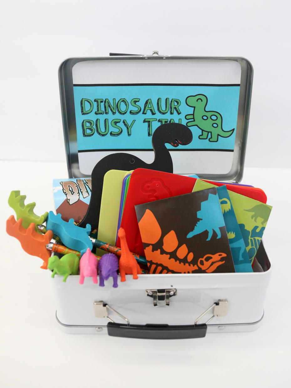 Dinosaur Busy Tin