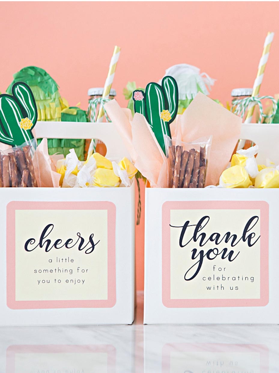 Cactus Themed Wedding Favors