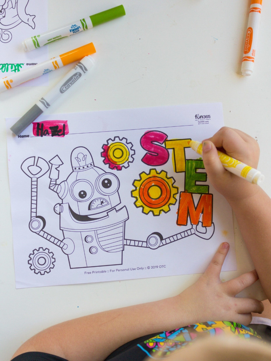 STEAM Coloring Page