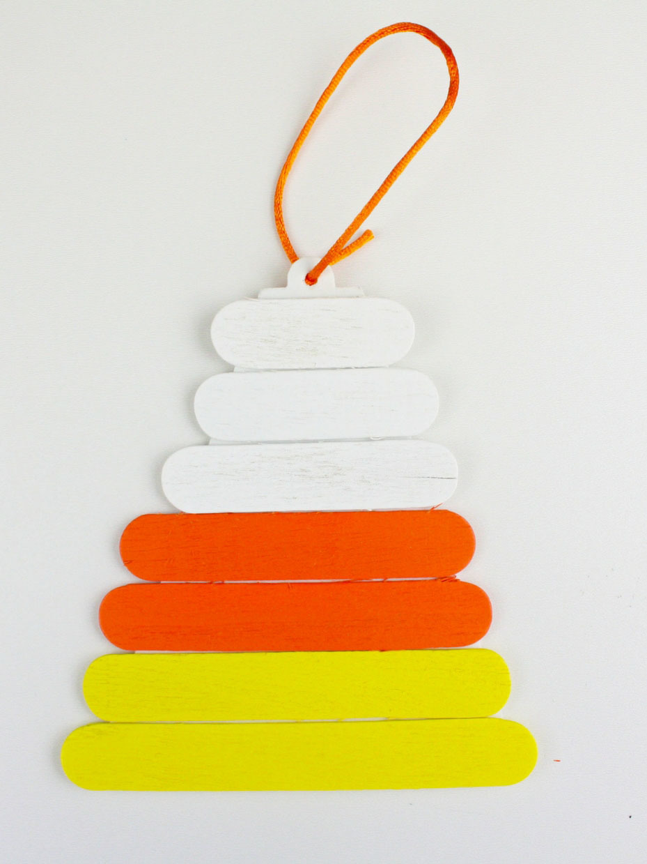 Popsicle Stick Candy Corn for a Fun Fall Kids Craft