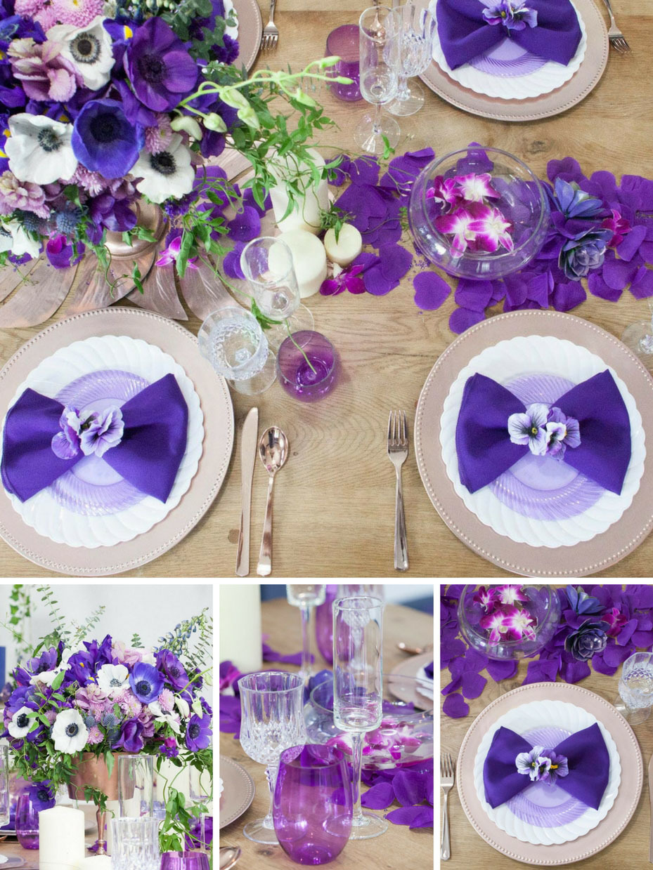 Pantone Ultra Violet Wedding Table