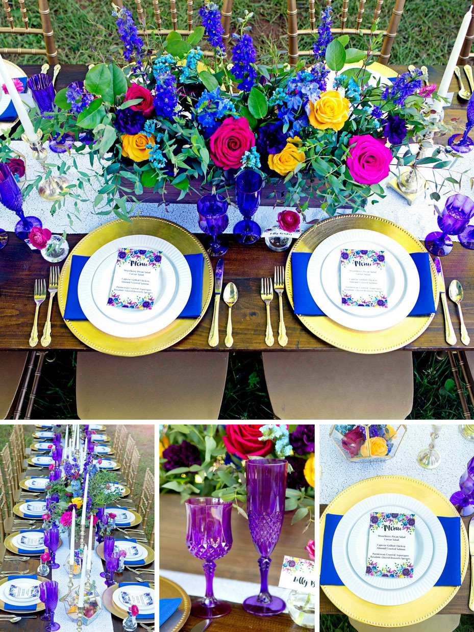 Jewel Tone Wedding Table