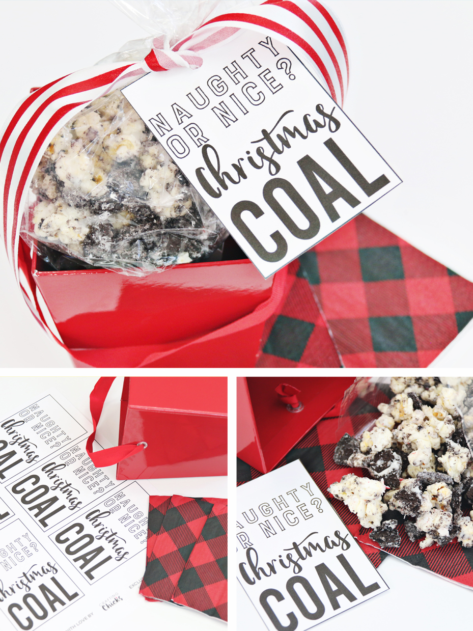 Christmas Coal Snack Mix Gift Tag