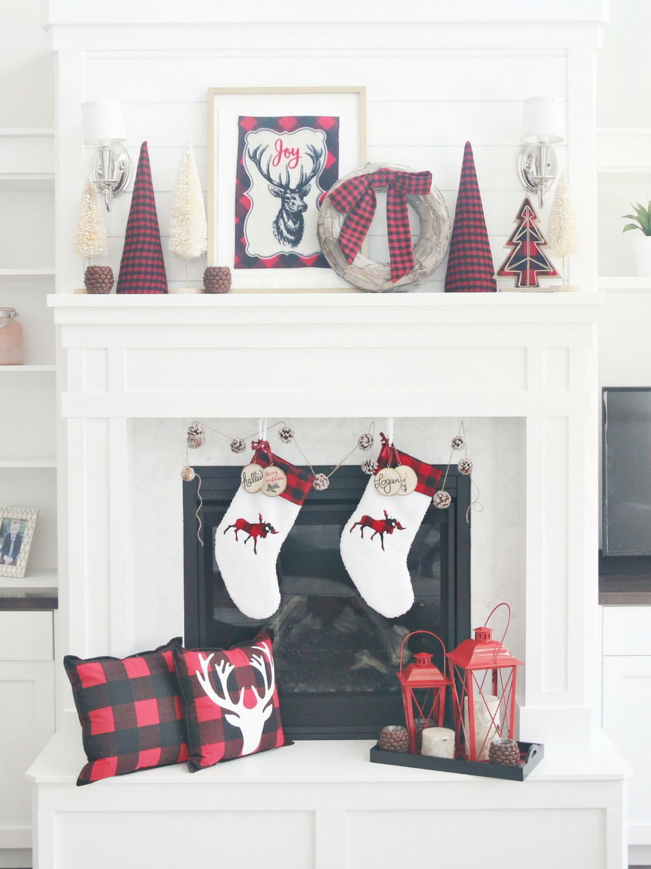 Buffalo Plaid Mantel
