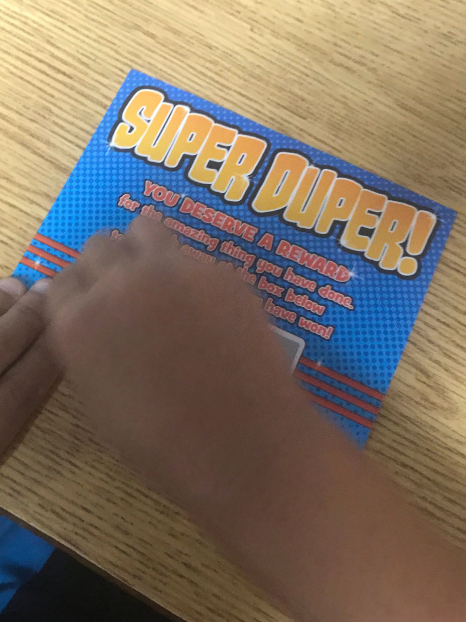 Individual Scratch Off Prizes