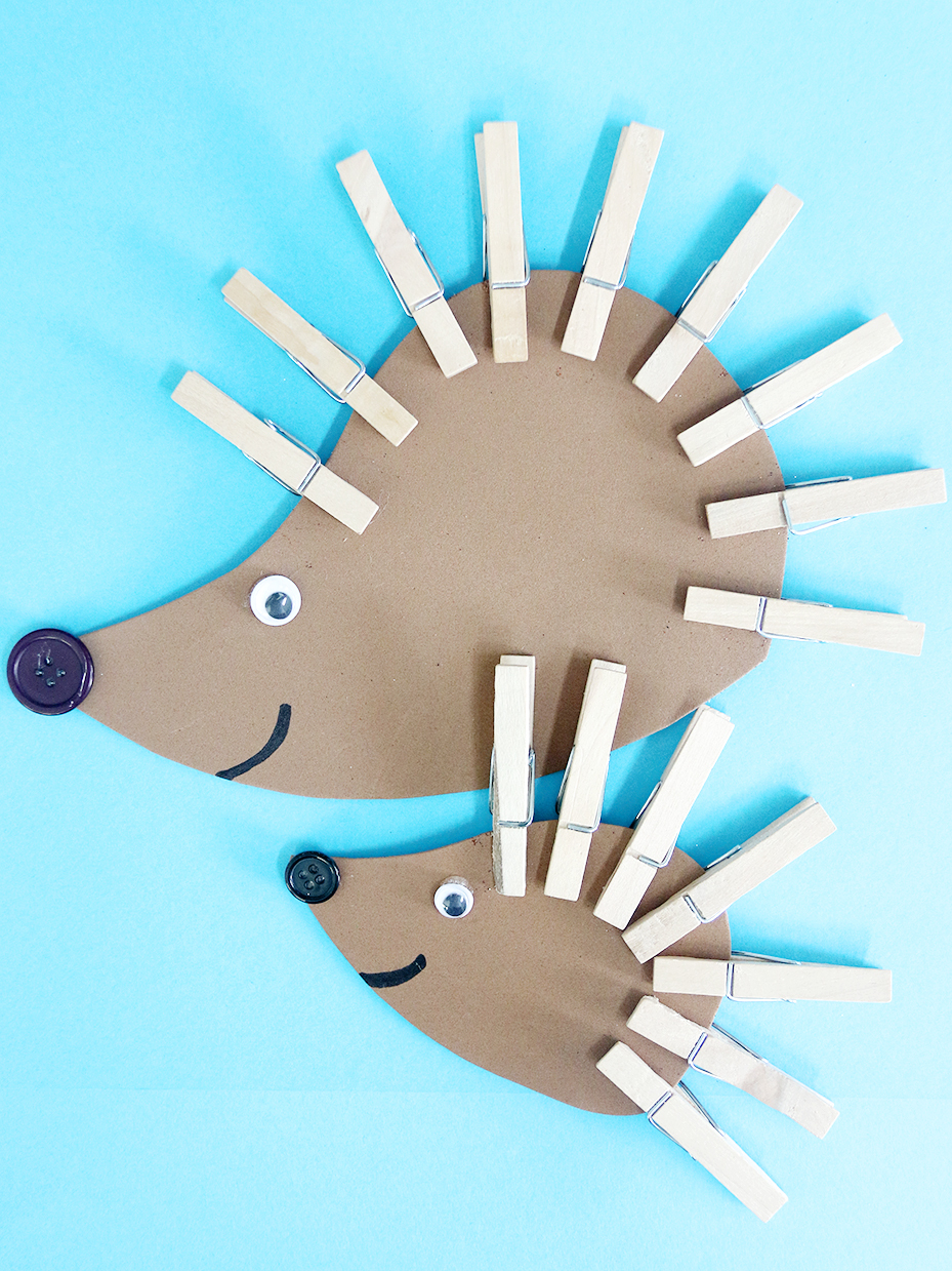 Hedgehog Clothespin Craft