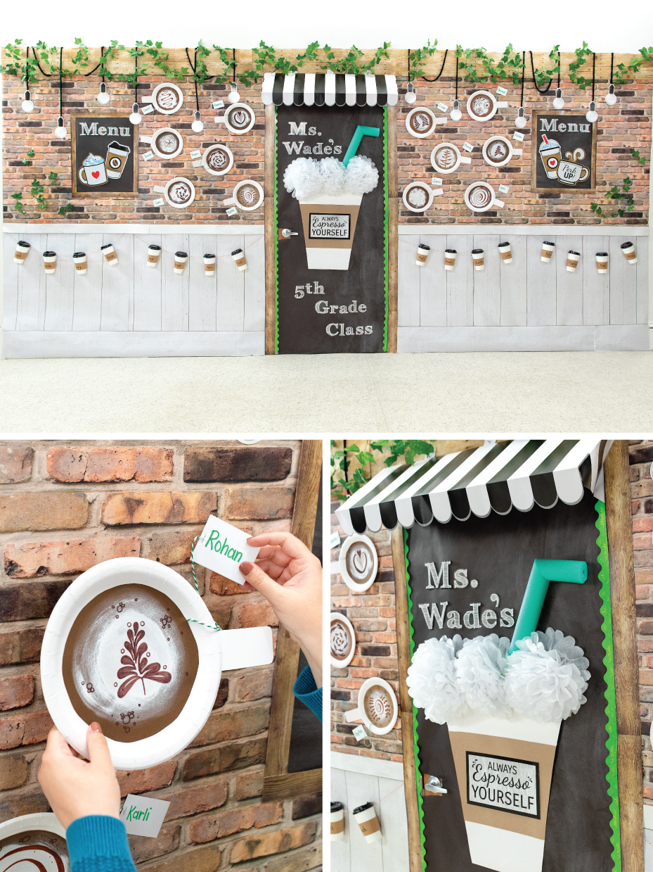 Coffee House Door Décor Idea