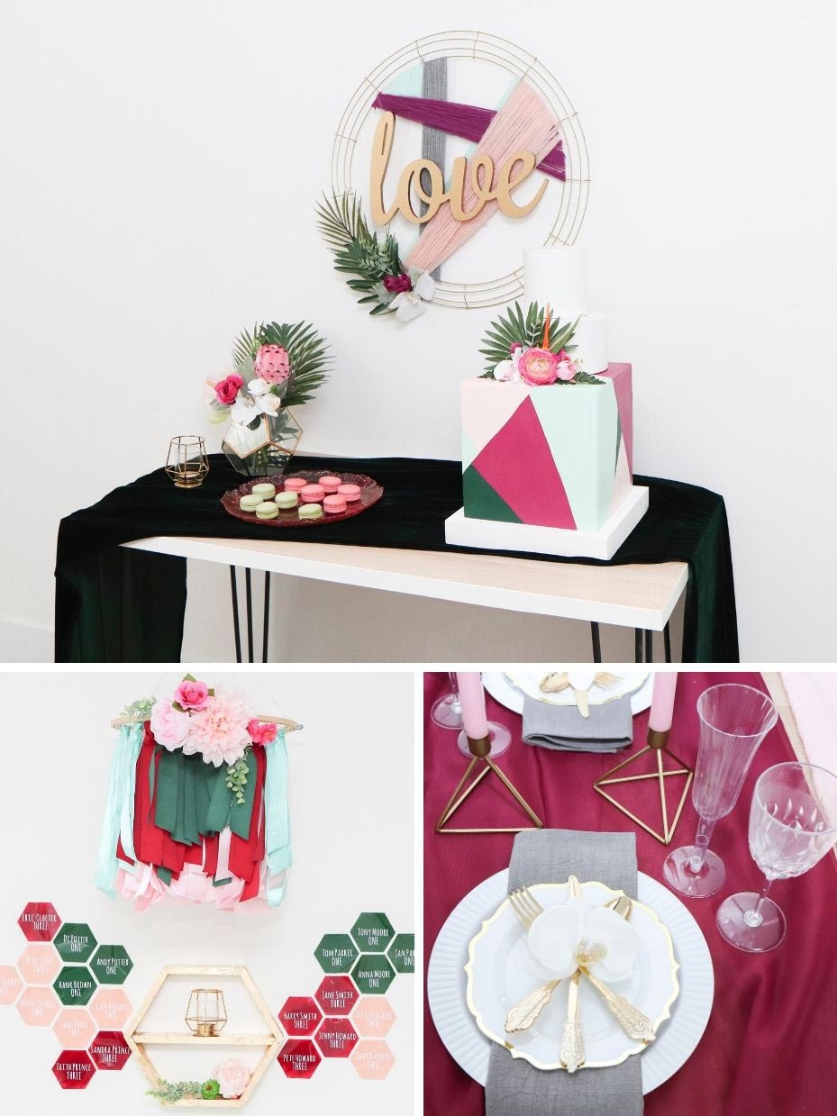 Fall Color Blocked Wedding
