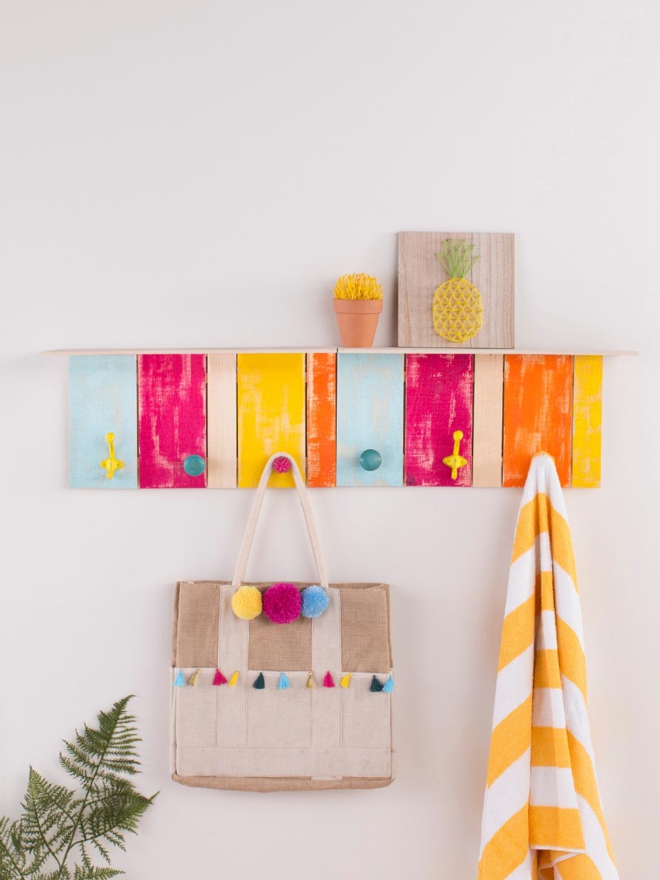 Colorful DIY Wood Shelf