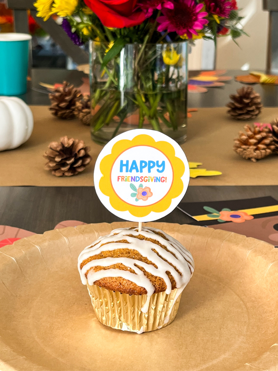 Friendsgiving Cupcake Toppers