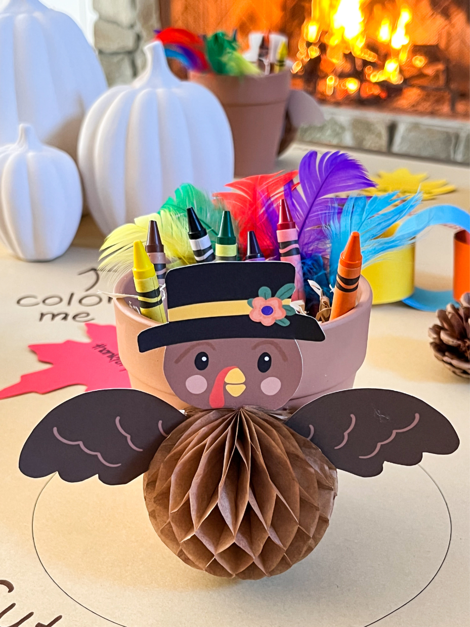 Turkey Crayon Pots