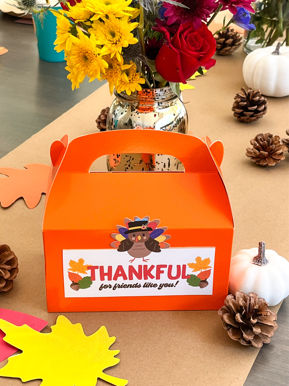 Friendsgiving Favor Box Labels