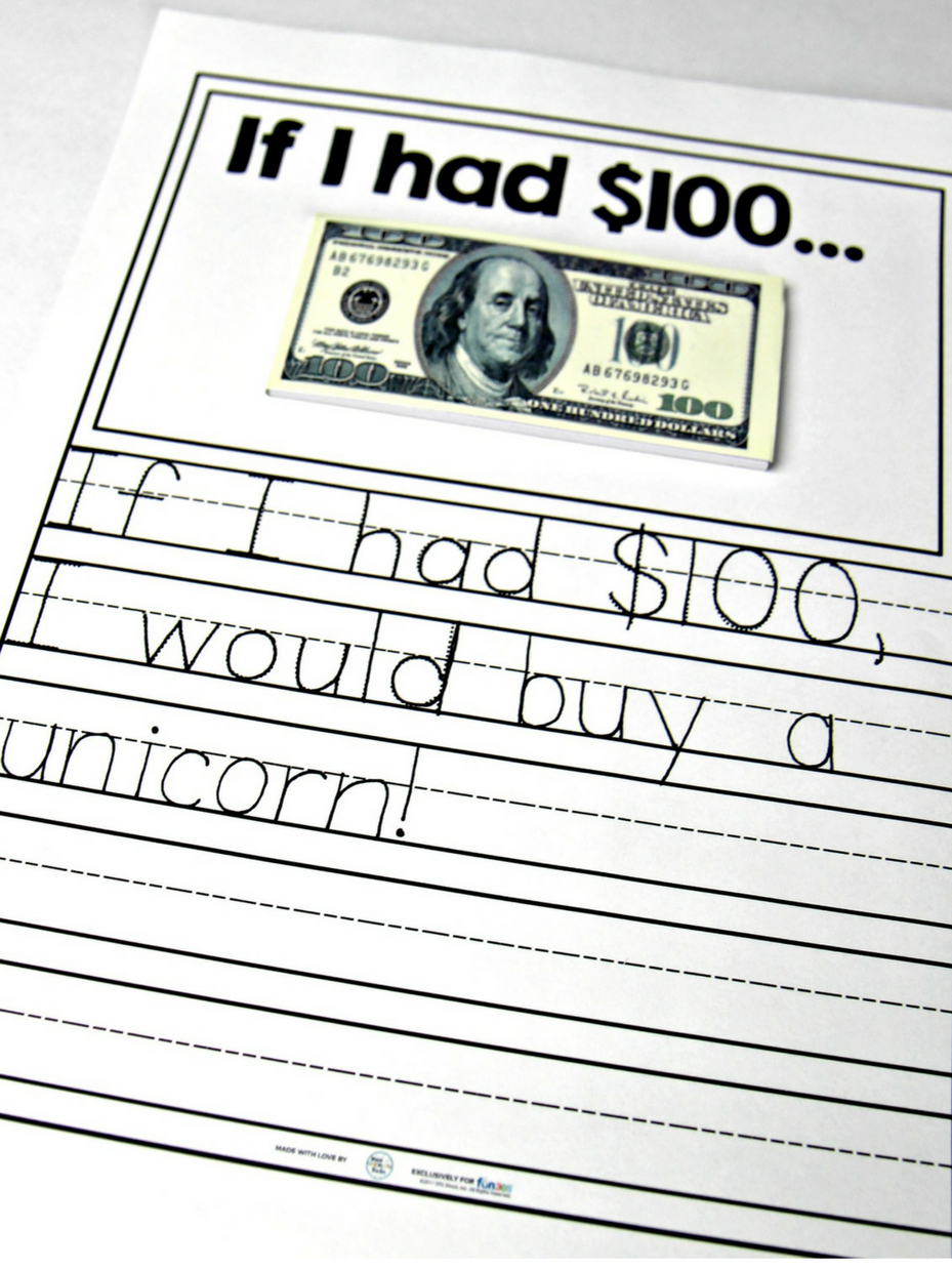 If I had $100... Writing