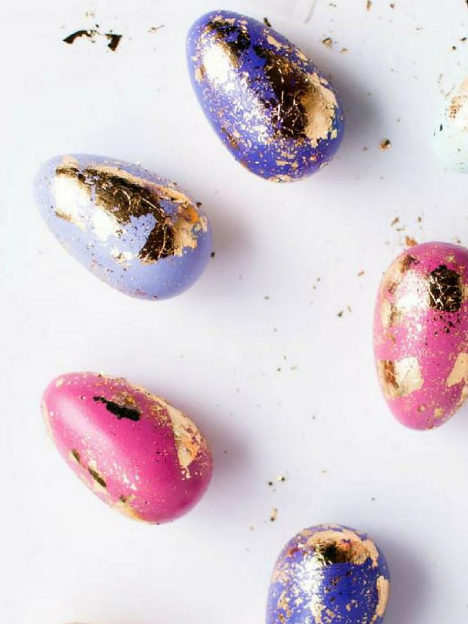 Gorgeous Gold Leaf Easter Eggs