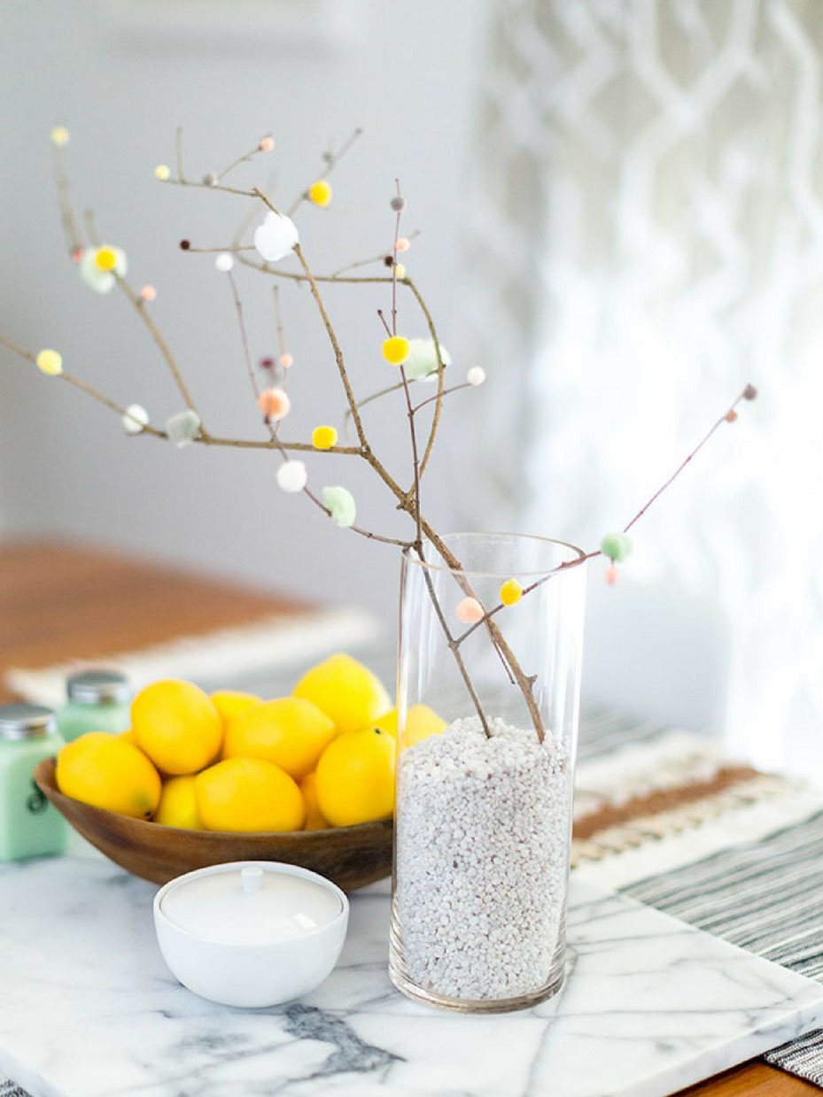 Simple Pom-Pom Petaled Branches