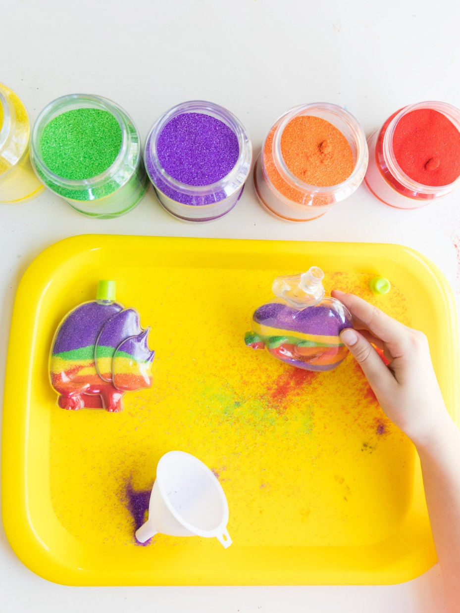 Create Dinosaur Sand Art