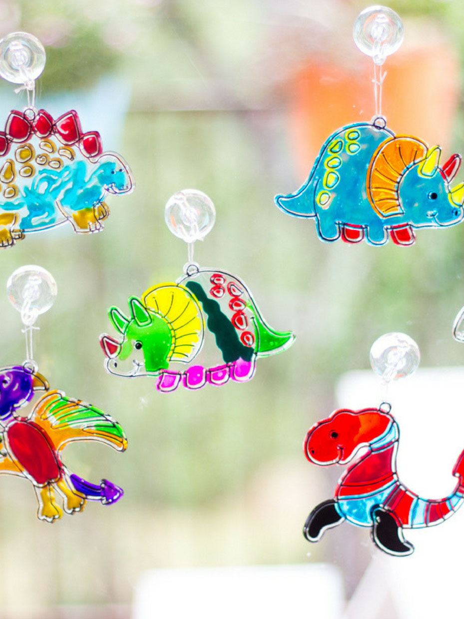 Paint Your Own Dinosaur Suncatchers
