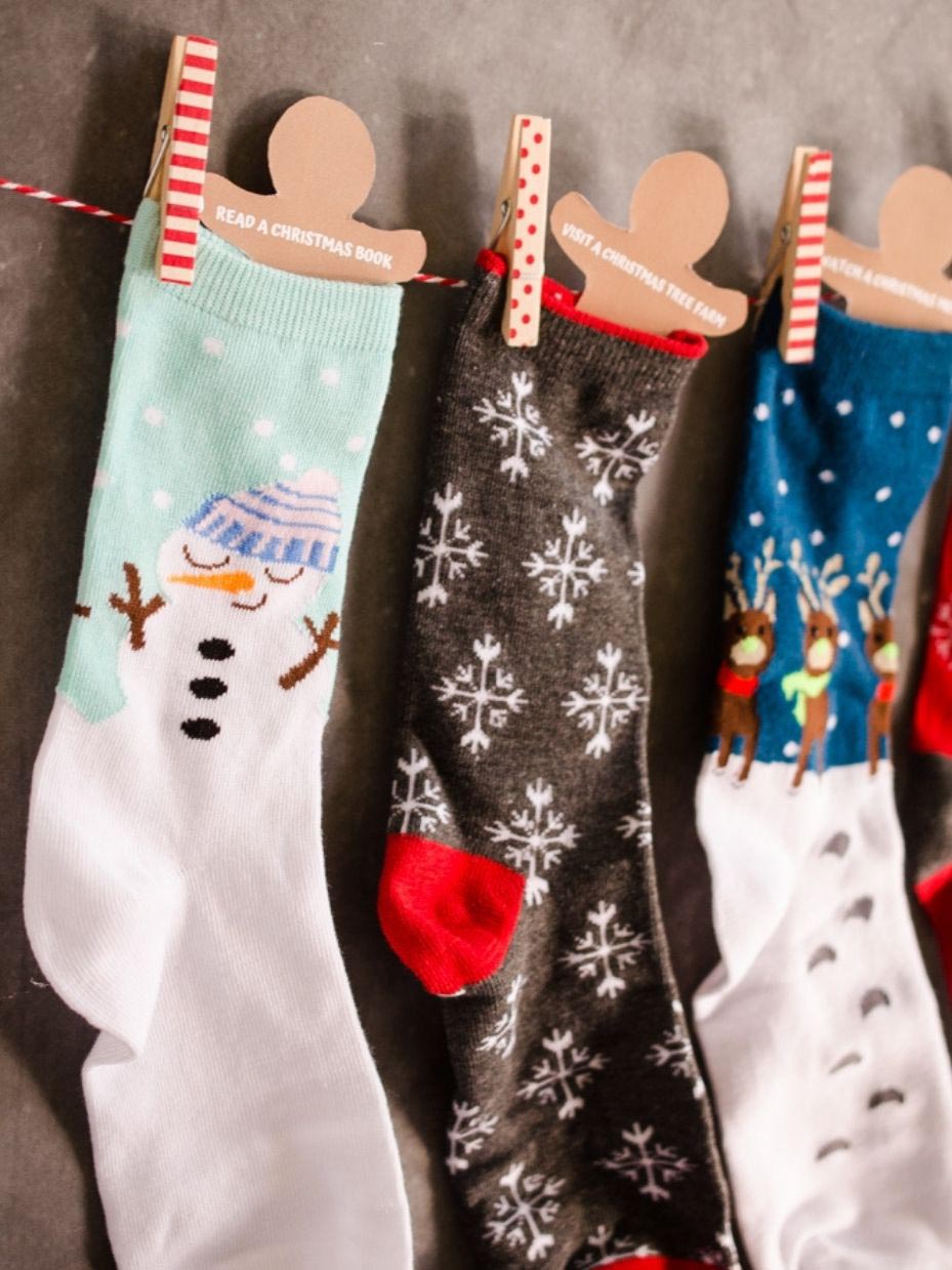 Christmas Sock Advent Calendar Idea
