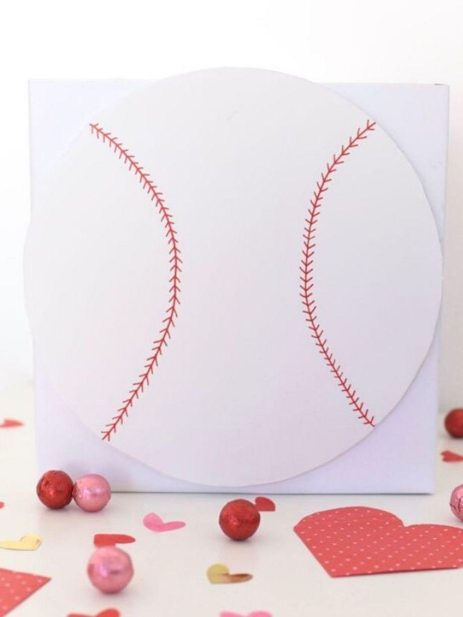 DIY Baseball Valentine Card Box