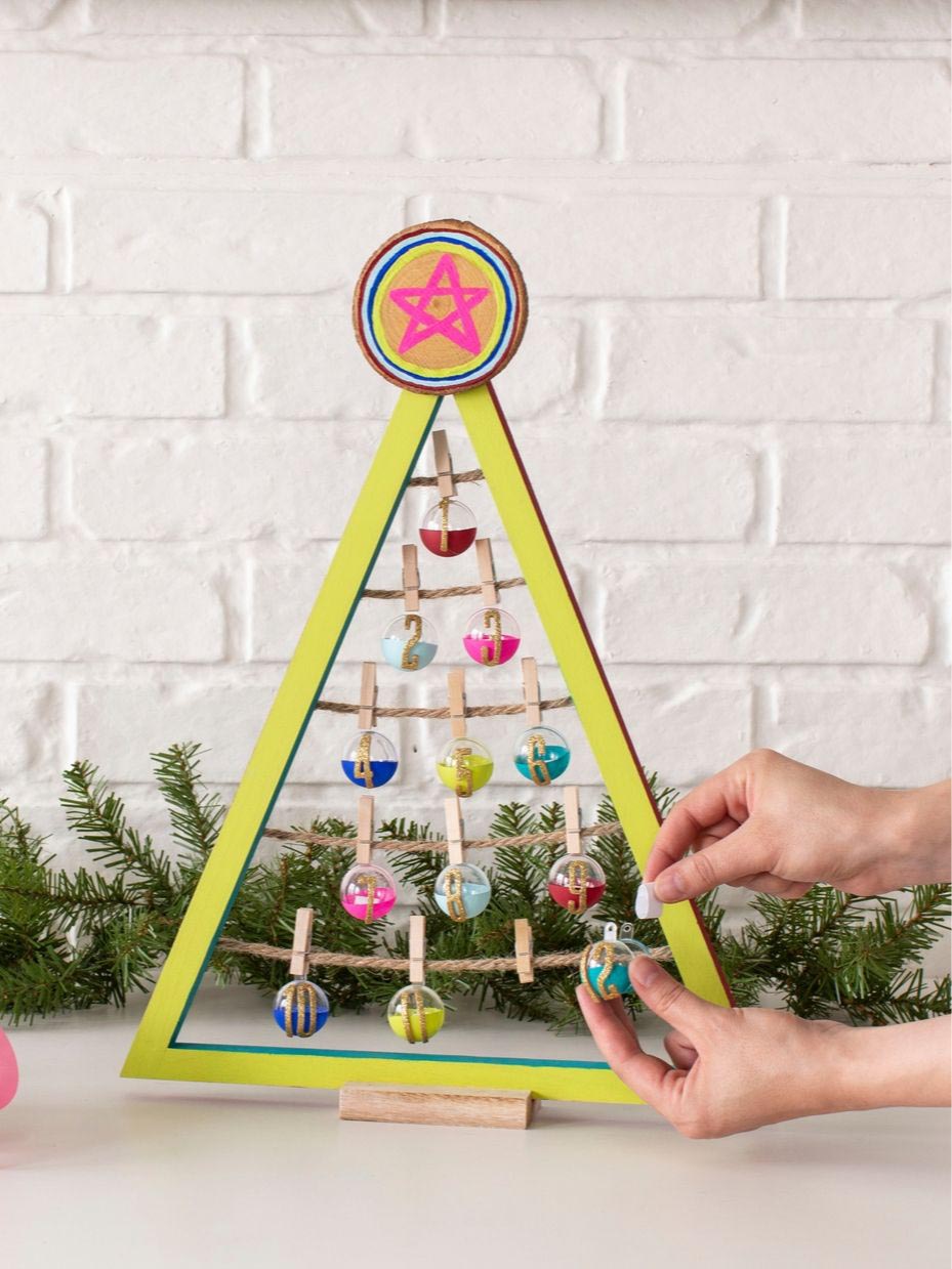 DIY Christmas Tree Advent Calendar
