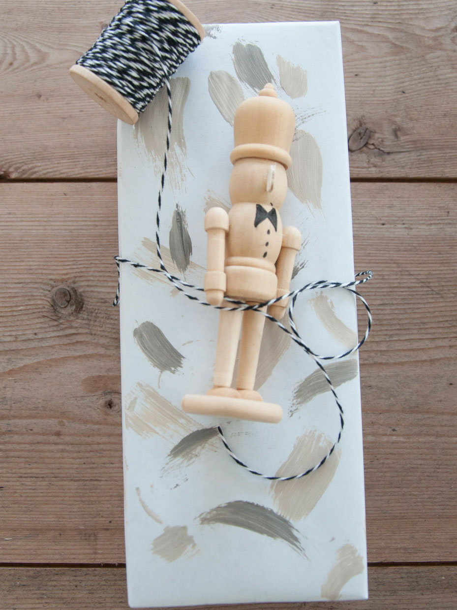 Painterly Paper and Nutcracker Topper