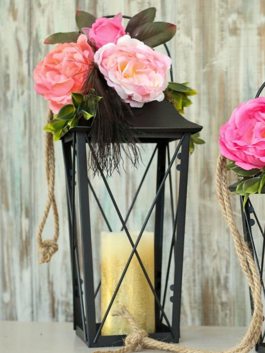 DIY Floral hanging Lanterns