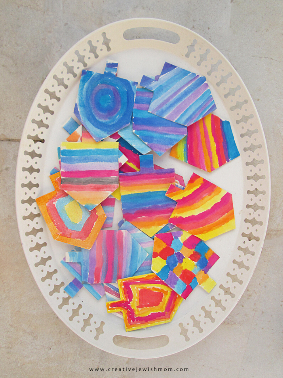 Watercolor Dreidels