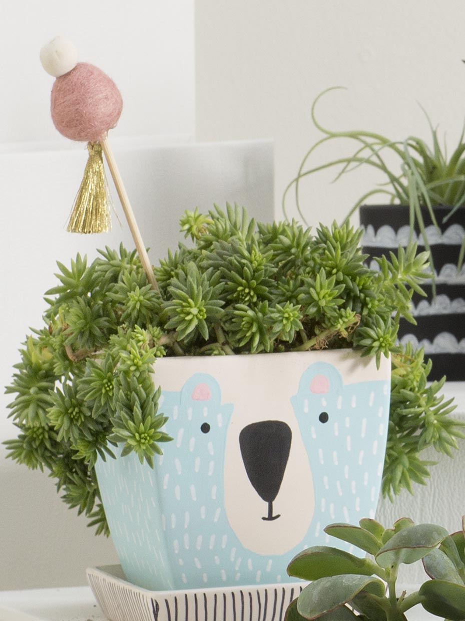 DIY Washi Tape Terra Cotta Planters