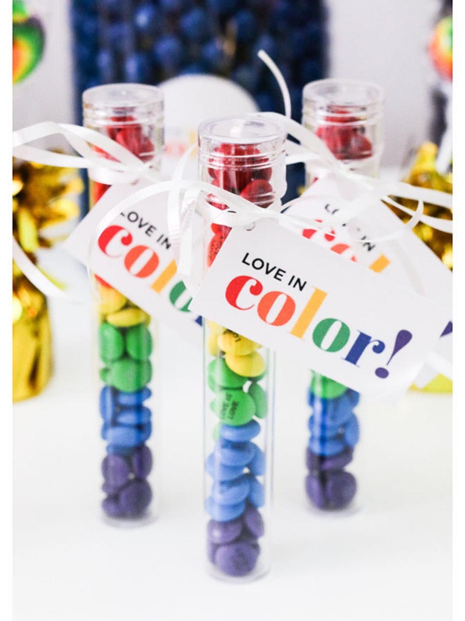 DIY Rainbow Candy Buffet Favor