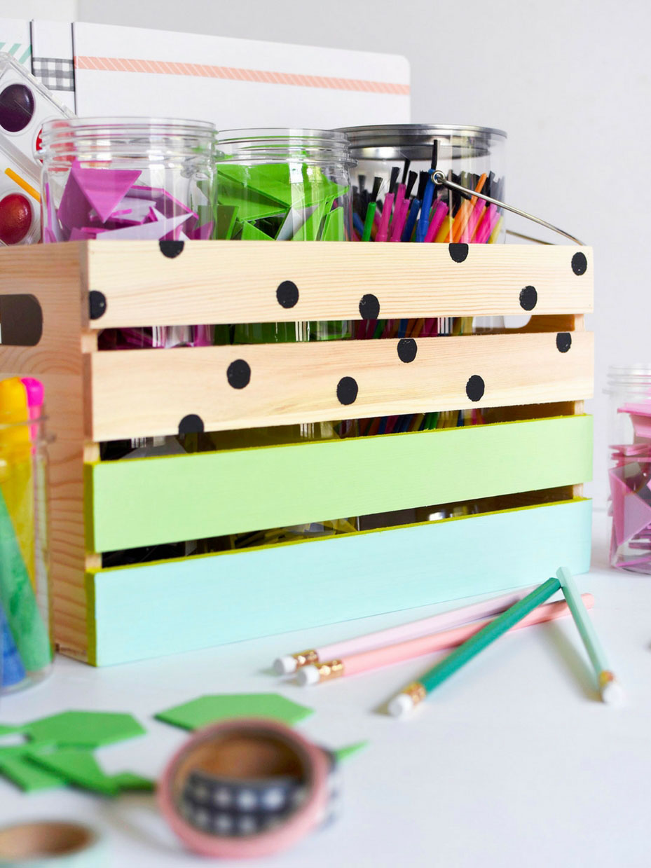 DIY Kids' Storage Art Crate