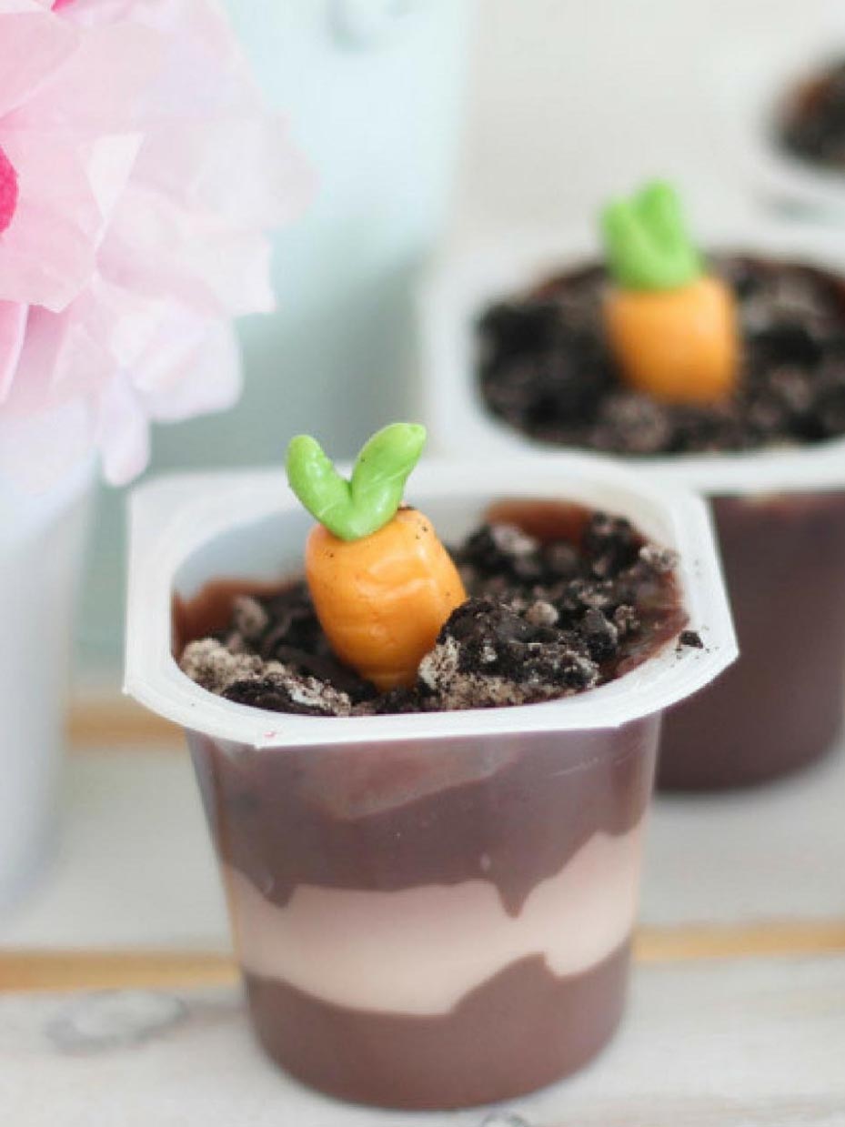 Easy Garden Dirt Pudding Cups